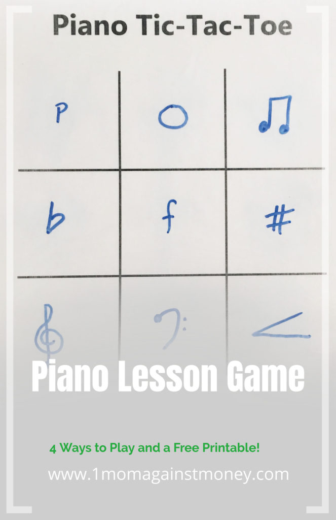 Play games in piano lessons